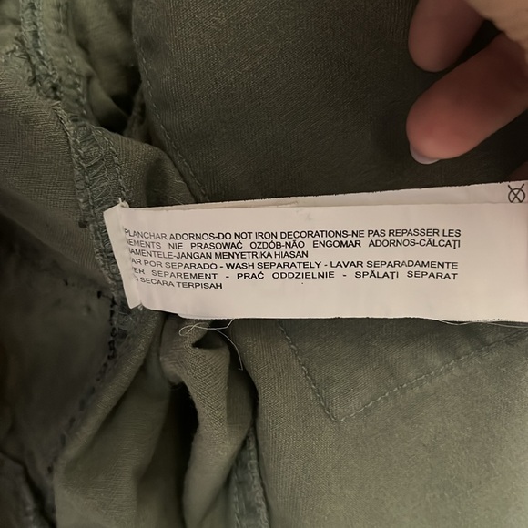 Zara Women's Collar Long Sleeves Button Up Tassel Jacket Olive Green - Picture 11 of 12